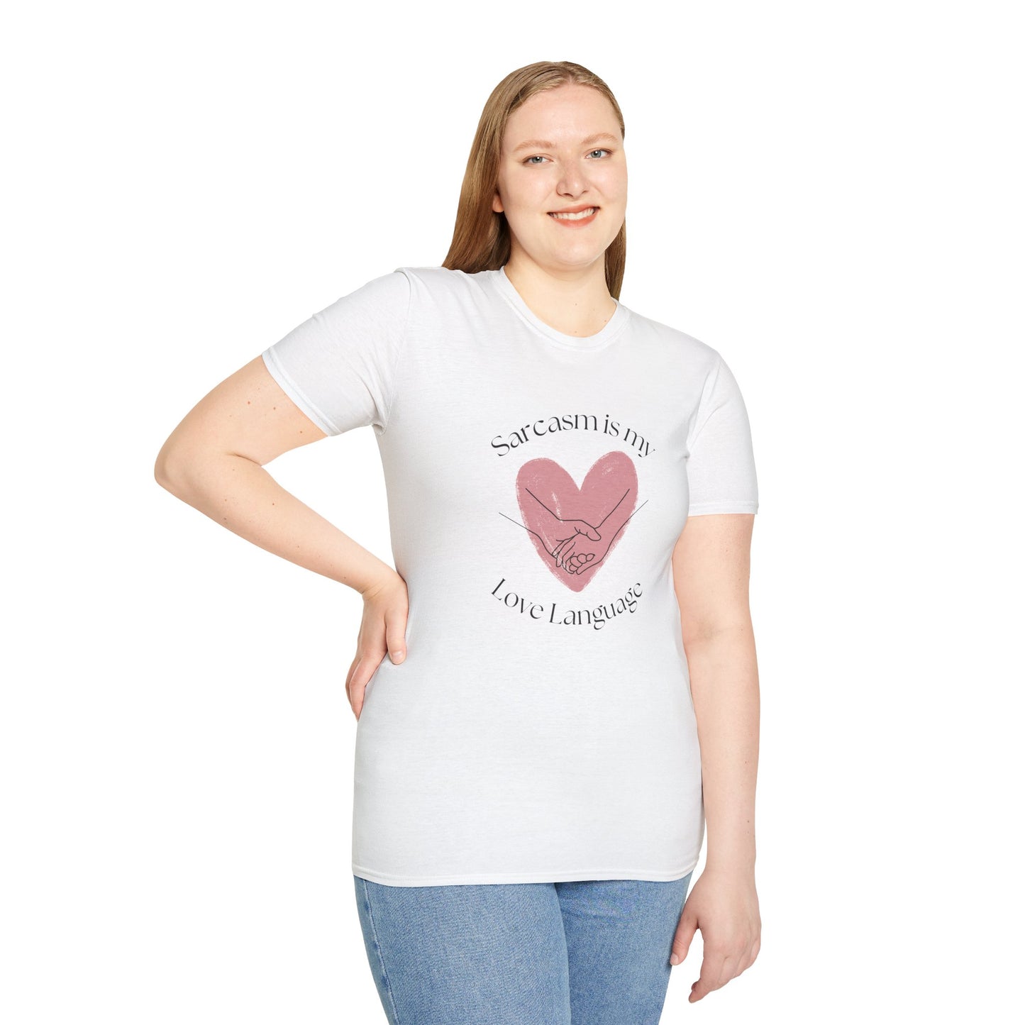 Humorous Unisex Softstyle T-Shirt - "Sarcasm is my Love Language" Casual Statement Tee