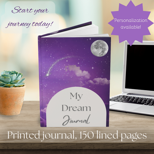 Dream Journal Hardcover, Night Sky Notebook, Artistic Diary, Eco-Friendly Journal