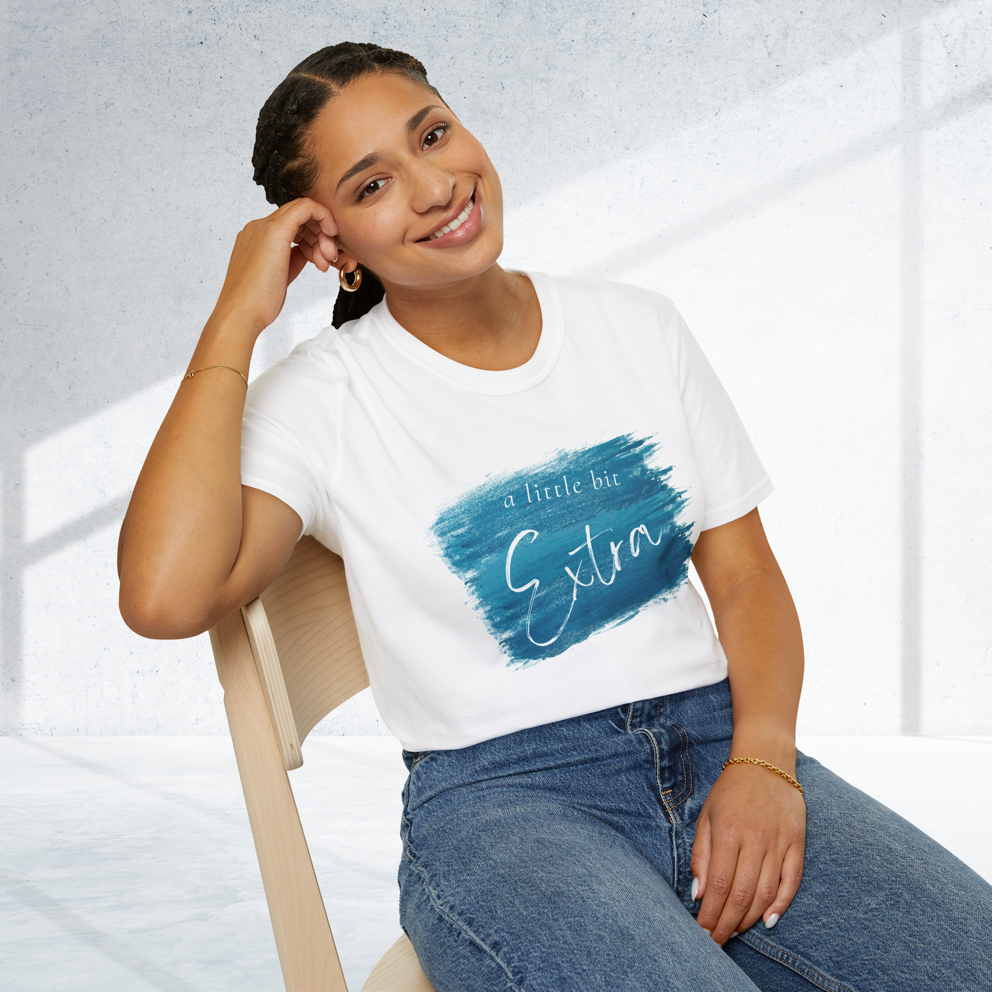 Humorous Unisex Softstyle T-Shirt - "A Little Bit Extra" Casual Statement Tee