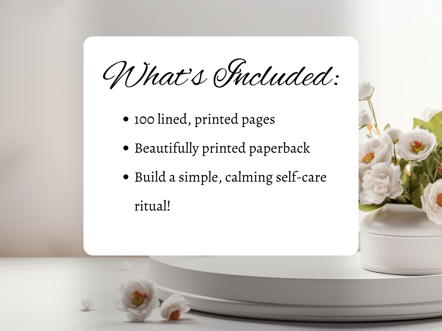 Daily Journal | Self-Reflection & Mindfulness | Printed Journal | Red Poppies