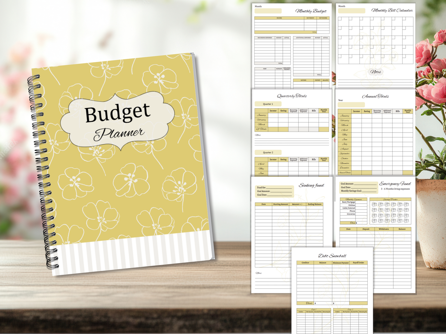 Budget Planner | Monthly Budget and Finance Organizer | Digital Download | 7 color varieties