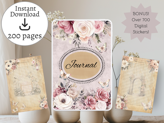 Daily Journal | Self-Reflection & Mindfulness | Digital Download | Blush Pink