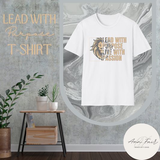 Inspiring Lion Graphic T-Shirt, Motivational Tee, Passionate Leadership Shirt, Unisex Shirt for Casual Wear