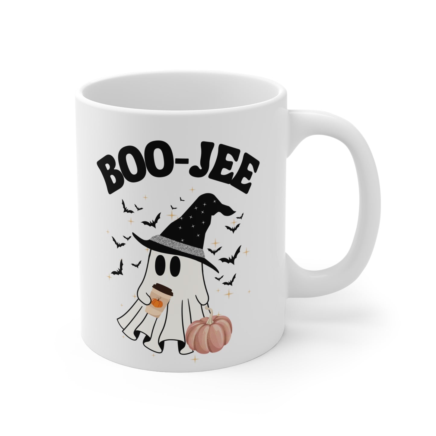 Halloween Ghost Mug, Fun Boo-Jee Design, Coffee Cup for Spooky Season, Cute Halloween Gift, Seasonal Drinkware, Fall Decor