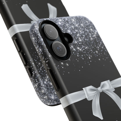 Glitter Bow Phone Case - Tough Cases, Decorative Cell Phone Cover