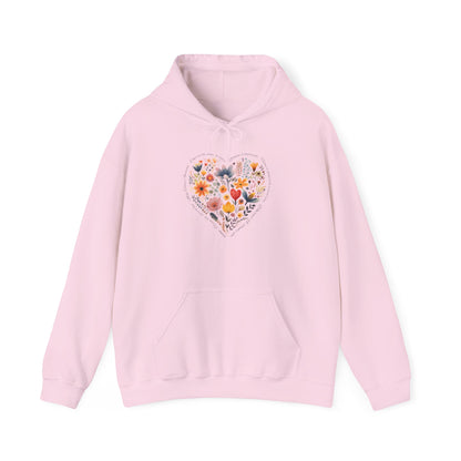 Positive Heart Design Unisex Hoodie - Cozy Heavy Blend Sweatshirt for All Occasions