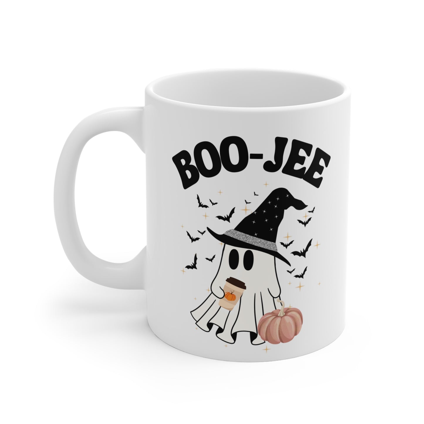 Halloween Ghost Mug, Fun Boo-Jee Design, Coffee Cup for Spooky Season, Cute Halloween Gift, Seasonal Drinkware, Fall Decor