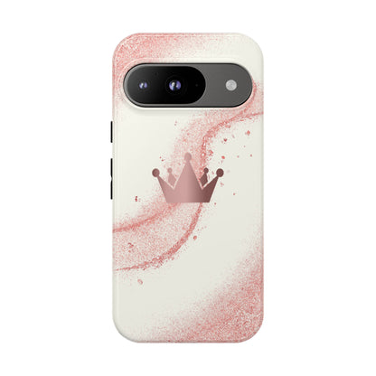 Rose Gold Crown on Cream background Phone Case - Tough Cases, Decorative Cell Phone Cover