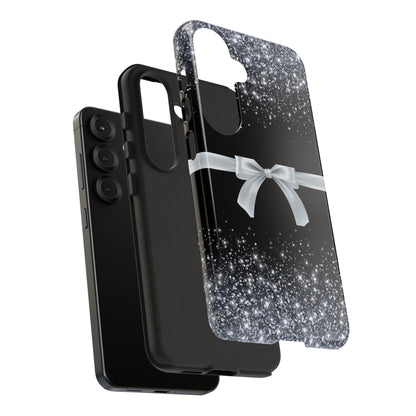 Glitter Bow Phone Case - Tough Cases, Decorative Cell Phone Cover