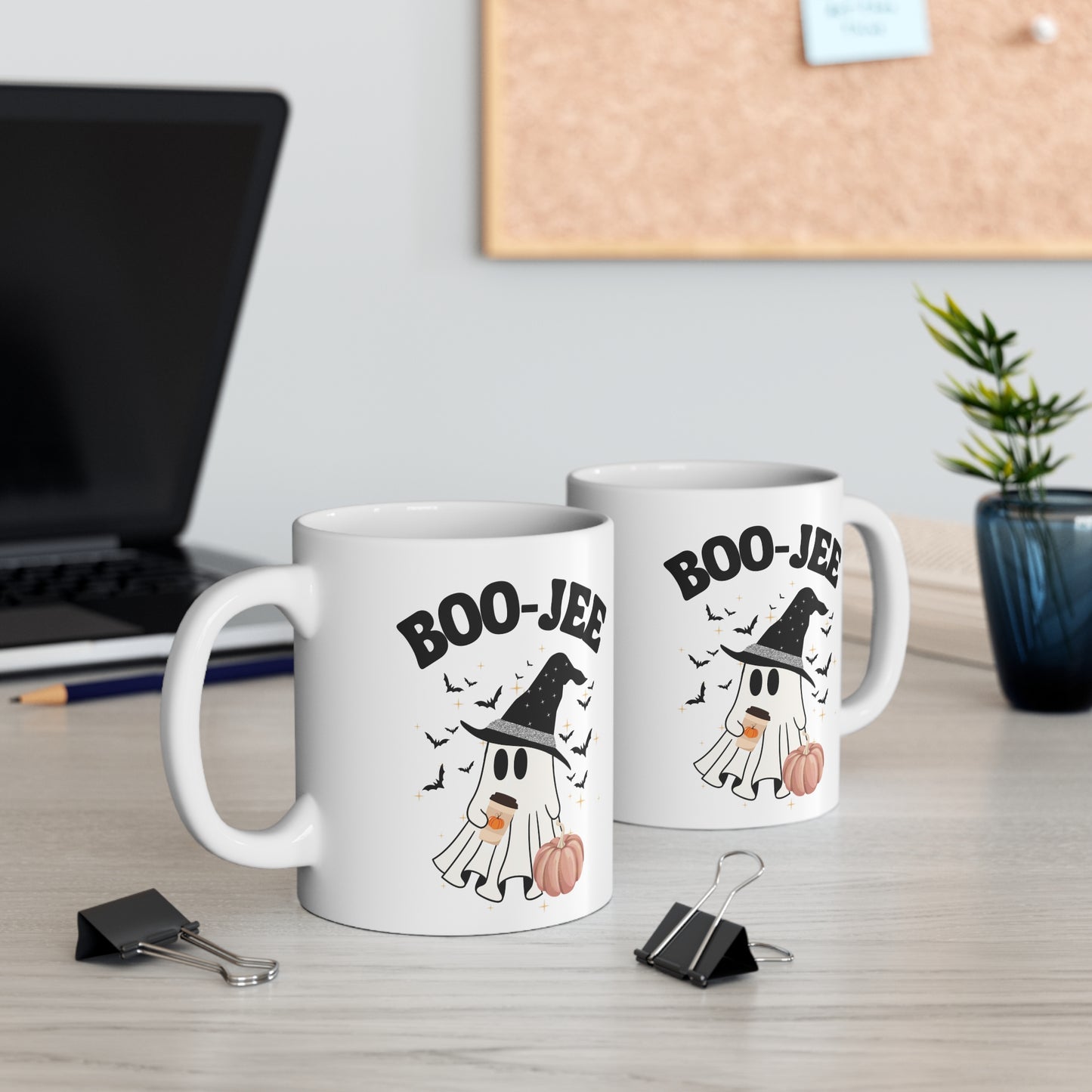Halloween Ghost Mug, Fun Boo-Jee Design, Coffee Cup for Spooky Season, Cute Halloween Gift, Seasonal Drinkware, Fall Decor