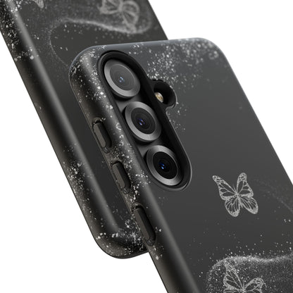 Glitter Butterflies with Black Background Phone Case - Tough Cases, Decorative Cell Phone Cover