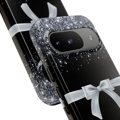 Glitter Bow Phone Case - Tough Cases, Decorative Cell Phone Cover