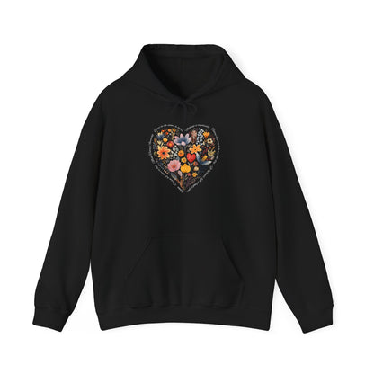 Positive Heart Design Unisex Hoodie - Cozy Heavy Blend Sweatshirt for All Occasions