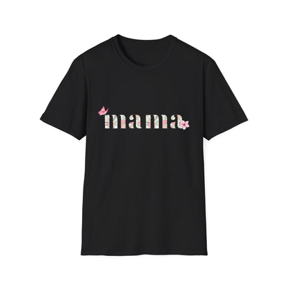 Mama Floral Unisex T-Shirt, Mother's Day Gift, Softstyle Tee, Gift for Mom, Casual Wear, Spring Fashion