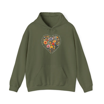 Positive Heart Design Unisex Hoodie - Cozy Heavy Blend Sweatshirt for All Occasions