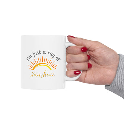 Bright & Cheerful Ceramic Coffee Mug - Perfect Gift for Friends, Inspirational Quote Mug, Morning Coffee, Office Decor, Gift for Tea Lovers