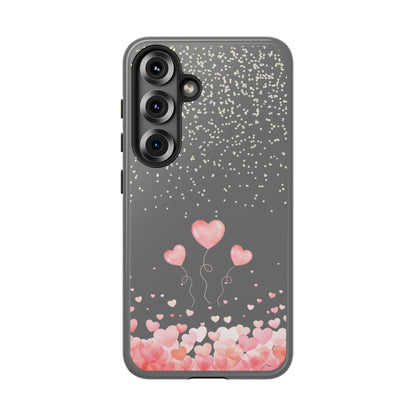 Pink Hearts Phone Case - Tough Cases, Decorative Cell Phone Cover