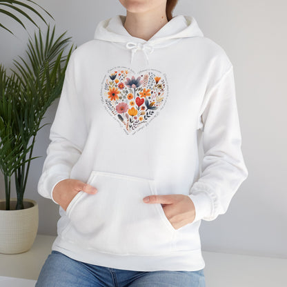 Positive Heart Design Unisex Hoodie - Cozy Heavy Blend Sweatshirt for All Occasions
