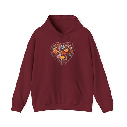 Positive Heart Design Unisex Hoodie - Cozy Heavy Blend Sweatshirt for All Occasions