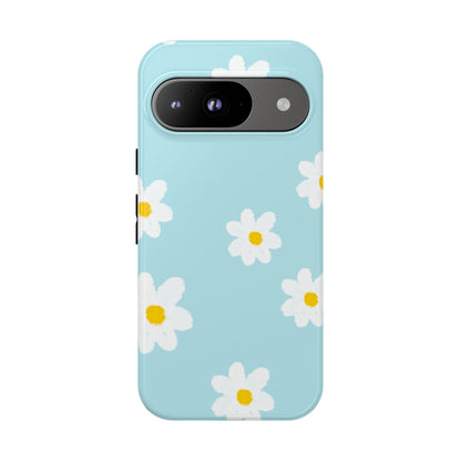 Blue Daisy Floral Phone Case - Tough Cases, Decorative Cell Phone Cover