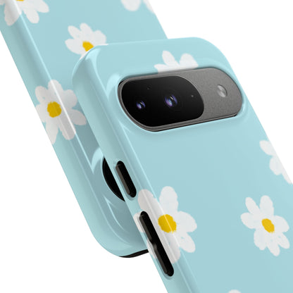 Blue Daisy Floral Phone Case - Tough Cases, Decorative Cell Phone Cover