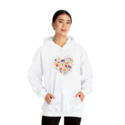 Positive Heart Design Unisex Hoodie - Cozy Heavy Blend Sweatshirt for All Occasions