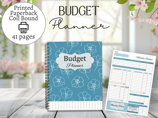 Budget Planner in Turquoise | Monthly Budget and Finance Organizer | Coil Bound
