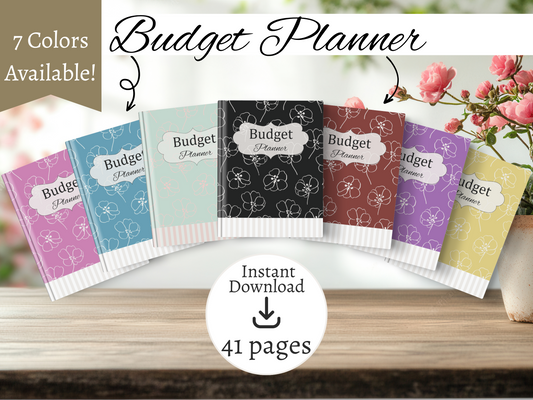 Budget Planner | Monthly Budget and Finance Organizer | Digital Download | 7 color varieties