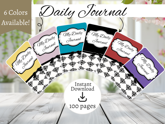 Daily Journal | Self-Reflection & Mindfulness | Digital Download | 6 Color Varieties