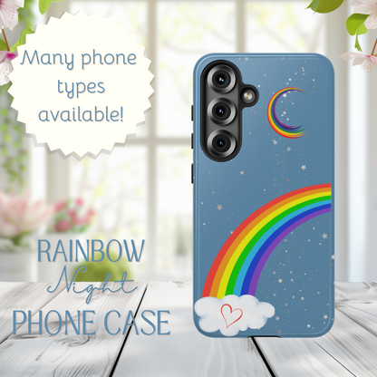 Rainbow Night Phone Case - Tough Cases, Decorative Cell Phone Cover
