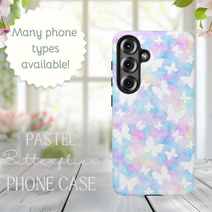 Pastel Butterflies Phone Case - Tough Cases, Decorative Cell Phone Cover