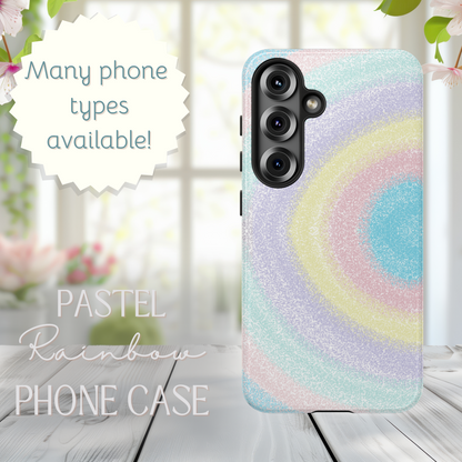Pastel Rainbow Phone Case - Tough Cases, Decorative Cell Phone Cover