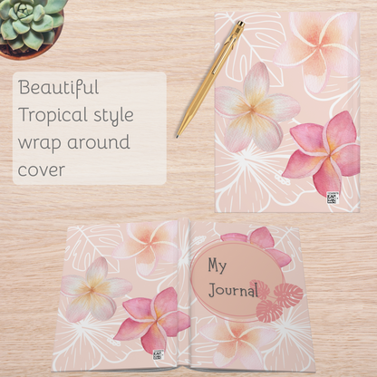 Tropical Hardcover Journal, Nature Inspired Notebook, Artistic Diary, Eco-Friendly Journal