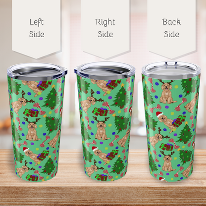Goldendoodle Christmas Tumbler 20oz