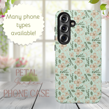 Petal Garden Floral Phone Case - Tough Cases, Decorative Cell Phone Cover