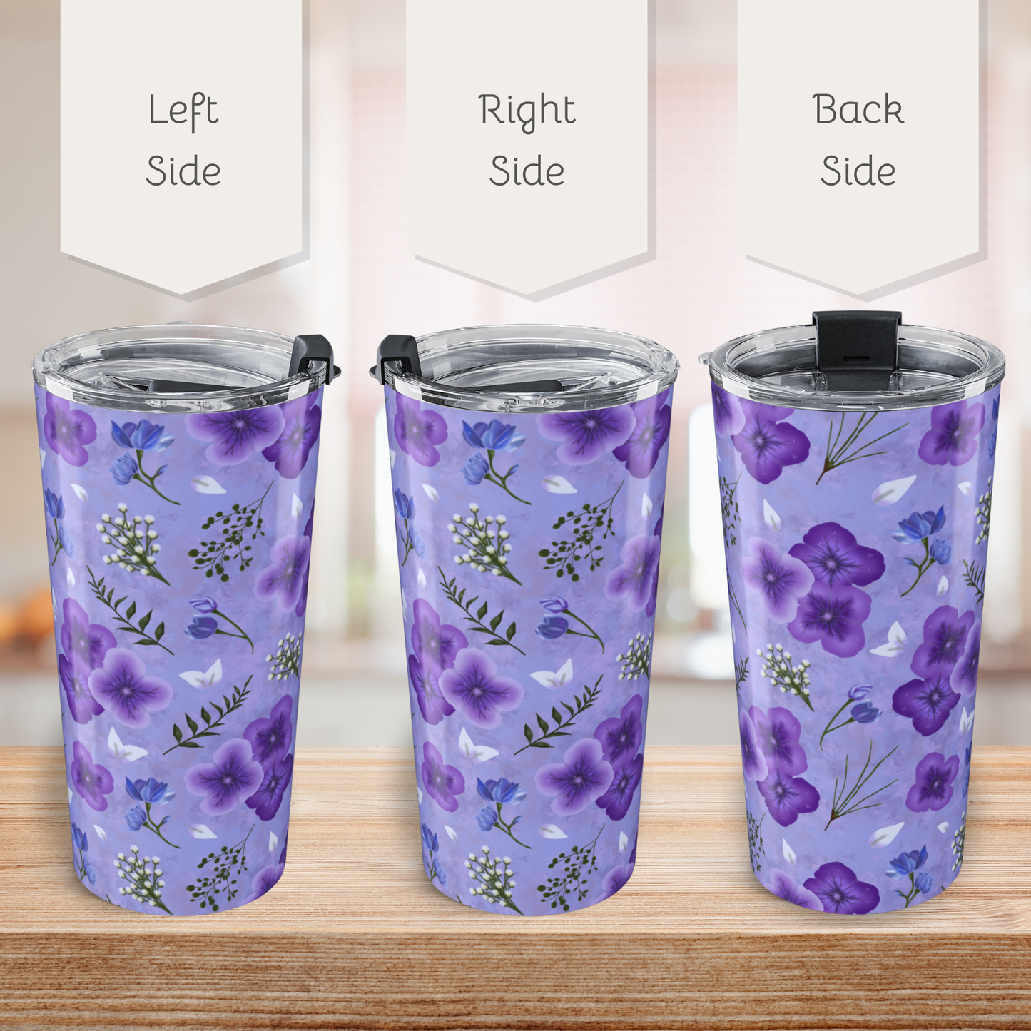 Amethyst Meadows Floral Design | 20oz Tumbler