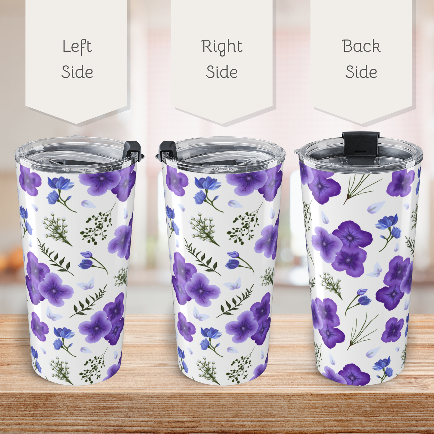 Amethyst Meadows Floral Design | 20oz Tumbler