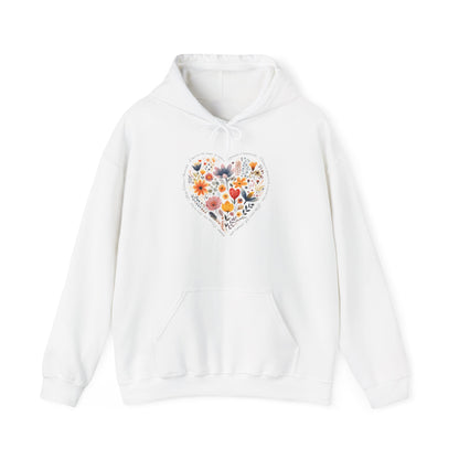 Positive Heart Design Unisex Hoodie - Cozy Heavy Blend Sweatshirt for All Occasions