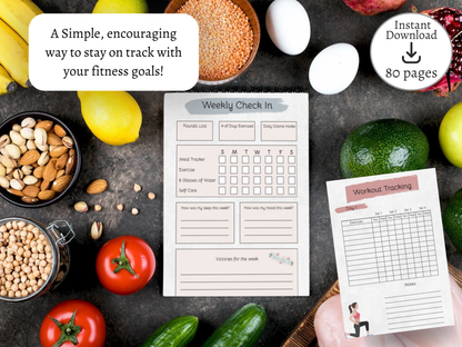 Digital Weight Loss & Fitness Planner | Progress Tracker, Meal Planner & Wellness Journal