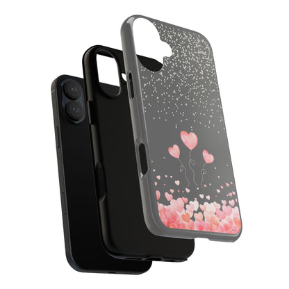 Pink Hearts Phone Case - Tough Cases, Decorative Cell Phone Cover