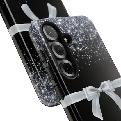 Glitter Bow Phone Case - Tough Cases, Decorative Cell Phone Cover