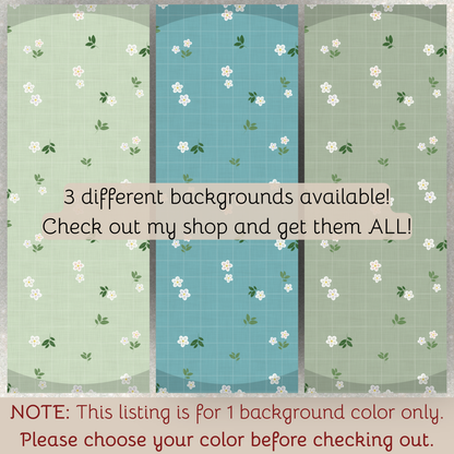 Spring Daisies Seamless Hand Drawn Digital Pattern | 300 DPI PNG | Instant Download
