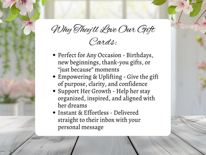 Ann Fair Innovations Digital Gift Card