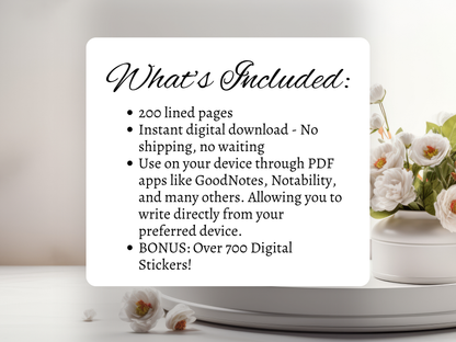 Daily Journal | Self-Reflection & Mindfulness | Digital Download | Red Poppies