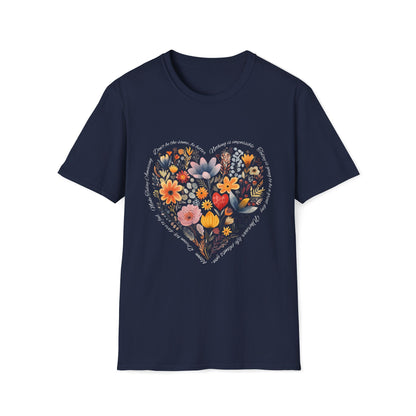 Positive Heart Unisex Soft style T-Shirt - Perfect for Spring Celebrations