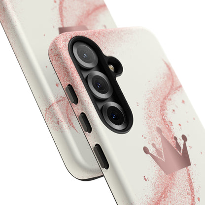 Rose Gold Crown on Cream background Phone Case - Tough Cases, Decorative Cell Phone Cover