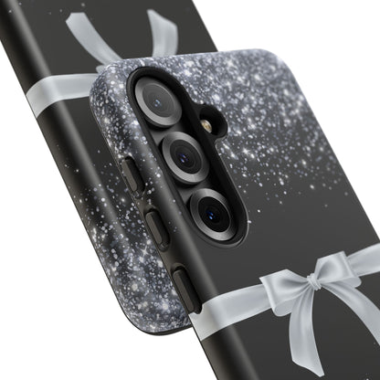 Glitter Bow Phone Case - Tough Cases, Decorative Cell Phone Cover