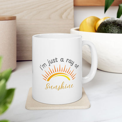 Bright & Cheerful Ceramic Coffee Mug - Perfect Gift for Friends, Inspirational Quote Mug, Morning Coffee, Office Decor, Gift for Tea Lovers