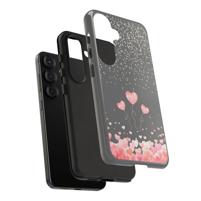 Pink Hearts Phone Case - Tough Cases, Decorative Cell Phone Cover