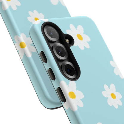 Blue Daisy Floral Phone Case - Tough Cases, Decorative Cell Phone Cover
